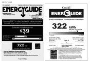 RCA RFR832 Energy Label