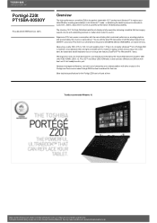 Toshiba Portege Z20t PT15BA-00500Y Detailed Specs for Portege Z20t PT15BA-00500Y AU/NZ; English