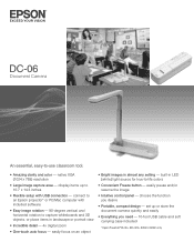 Epson ELPDC06 Document Camera For serial numbers beginning with N2JF Product Brochure