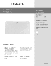 Frigidaire FFFC18M4RW Product Specifications Sheet