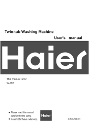 Haier W-465 User Manual
