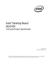 Intel DG41KR Product Specification