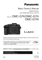 Panasonic LUMIX G7 Operating Manual