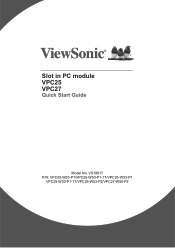 ViewSonic VPC25-W33-P1 Quick Start Guide