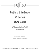 Fujitsu V1020 V1020 BIOS Guide