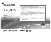 Sharp LC-32LE653U Operation Manual