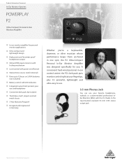 Behringer P2 Product Information Document