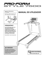 ProForm Style 7500 Treadmill Portuguese Manual