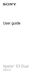 Sony Xperia E3 Dual Help Guide