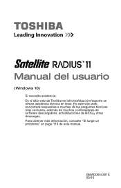 Toshiba Satellite L15W-C1391M Satellite Radius 11 L10W-C Windows 10 Users Guide Spanish