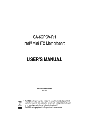 Gigabyte GA-6QPCV-RH Manual