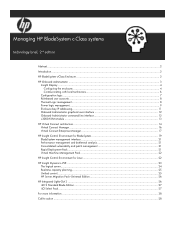 HP BL685c Managing the HP BladeSystem c-Class systems, 2nd edition