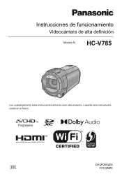 Panasonic HC-V785 Owners Manual Spanish