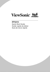 ViewSonic IFP2410 Quick Start Guide