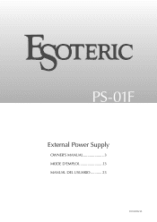 Esoteric PS-01F Owners Manual EN FR SP