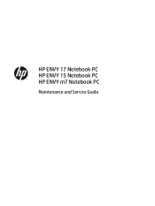 HP ENVY 15-v000 Maintenance and Service Guide 1