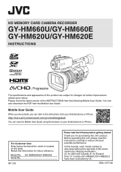 JVC GY-HM620U Instruction Manual