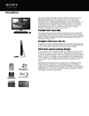 Sony VPCL23BFX Marketing Specifications (Black)