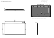 Dell C5519QA Monitor Outline Dimensions