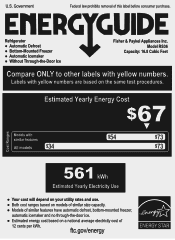 Fisher and Paykel RS36W80RU1_N Energy Label