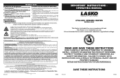 Lasko 6050 User Manual