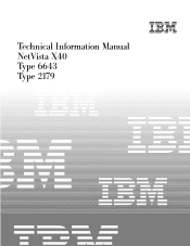 Lenovo Aptiva Technical information manual for NetVista 2179 and 6643 machines.