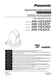 Panasonic AW-HE42 Operating Instructions 1
