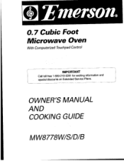 Emerson MW8778W Owners Manual