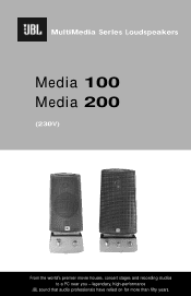 JBL MEDIA 100 Owners Manual English