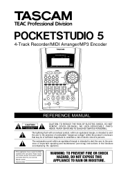 TASCAM PocketStudio 5 Owners Manual Reference Manual