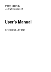 Toshiba Thrive AT1S0 PDA03C-003002 Users Manual Canada; English