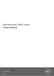 Dell Precision 7820 Tower Owners Manual