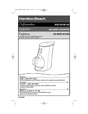 Hamilton Beach 42484 Use & Care