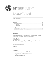 HP t410 HP Compaq Thin Client Imaging Tool