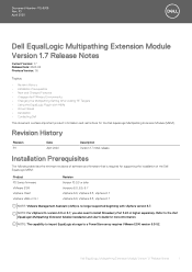 Dell EqualLogic PS6210XS EqualLogic Multipathing Extension Module Version 1.7 Release Notes