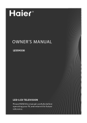 Haier LE55H330 User Manual