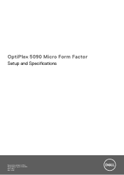 Dell OptiPlex 5090 Micro Form Factor Setup and Specifications