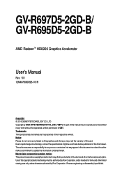 Gigabyte GV-R695D5-2GD-B Manual