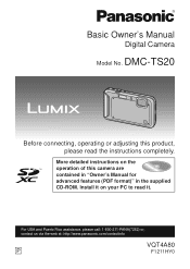 Panasonic DMC-TS20K Owners Manual