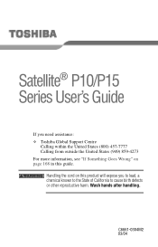Toshiba Satellite P10-S4291 User Manual