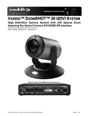 Vaddio ZoomSHOT 20 User Guide