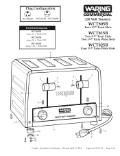 Waring WCT825B Parts List and Exploded Diagram