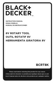 Black & Decker BCRT8K35 Instruction Manual