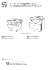 HP LaserJet Managed MFP E42540 Installation Guide