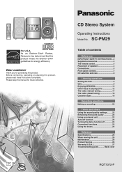 Panasonic SCPM29 SAPM29 User Guide