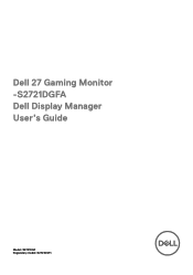 Dell S2721DGFA Monitor Display Manager Users Guide