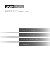 Epson SureColor P5000 Commercial Edition Warranty Statement - U.S./Canada