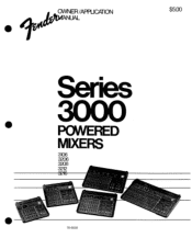 Fender SERIES 3000 Powered Amplifiers Owners Manual