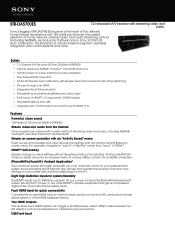 Sony STR-DA5700ES Marketing Specifications