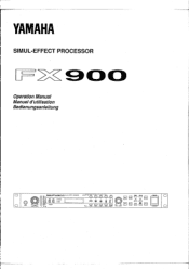 Yamaha FX900 FX900 Owners Manual Image